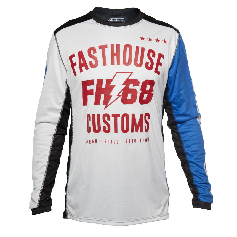 FASTHOUSE Jersey WORX 68 White Blue